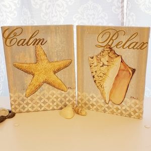 2 Paul Brent Beach Decor Canvases